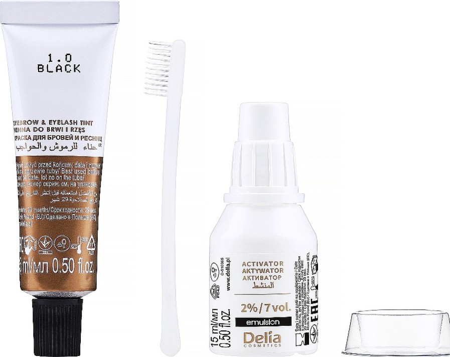 Delia Delia Eyebrow Tint Gel Procolor 1.0 Black Tintes Para Cejas Y Pesta As