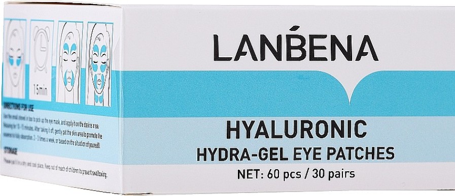 Lanbena Parches Para Contorno De Ojos De Hidrogel Con Cido Hialur Nico Y Col Geno Hidrataci N