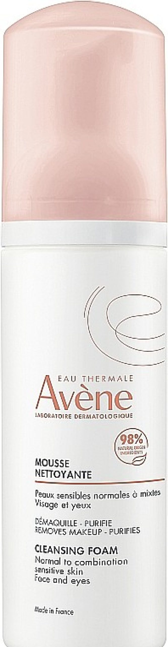 Avene Espuma Facial Limpiadora Para Rostro, Ojos Y Labios Con Agua Termal De Avene Espumas Y Mousse