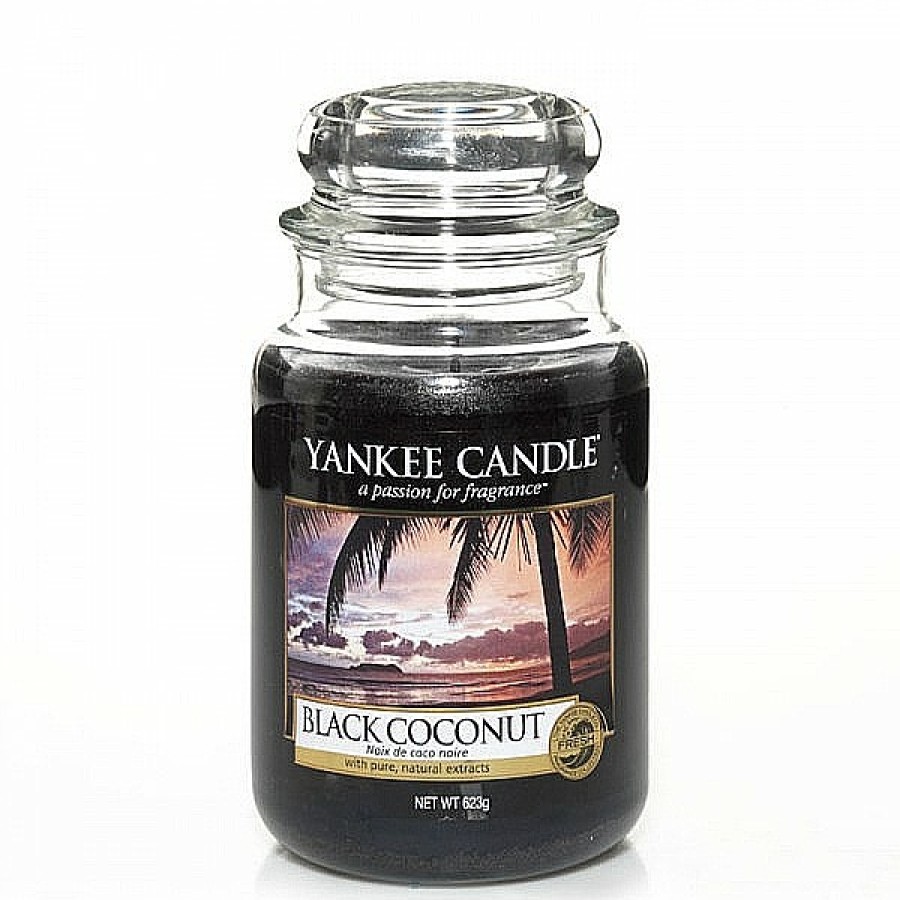 Yankee Candle Vela Arom Tica En Tarro, Coco Negro Velas Y Perlas Arom Ticas