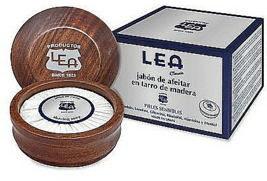 Lea Jab N De Afeitar En Tarro De Madera Con Glicerina, Alanto Na Y Mentol Jabones De Afeitar