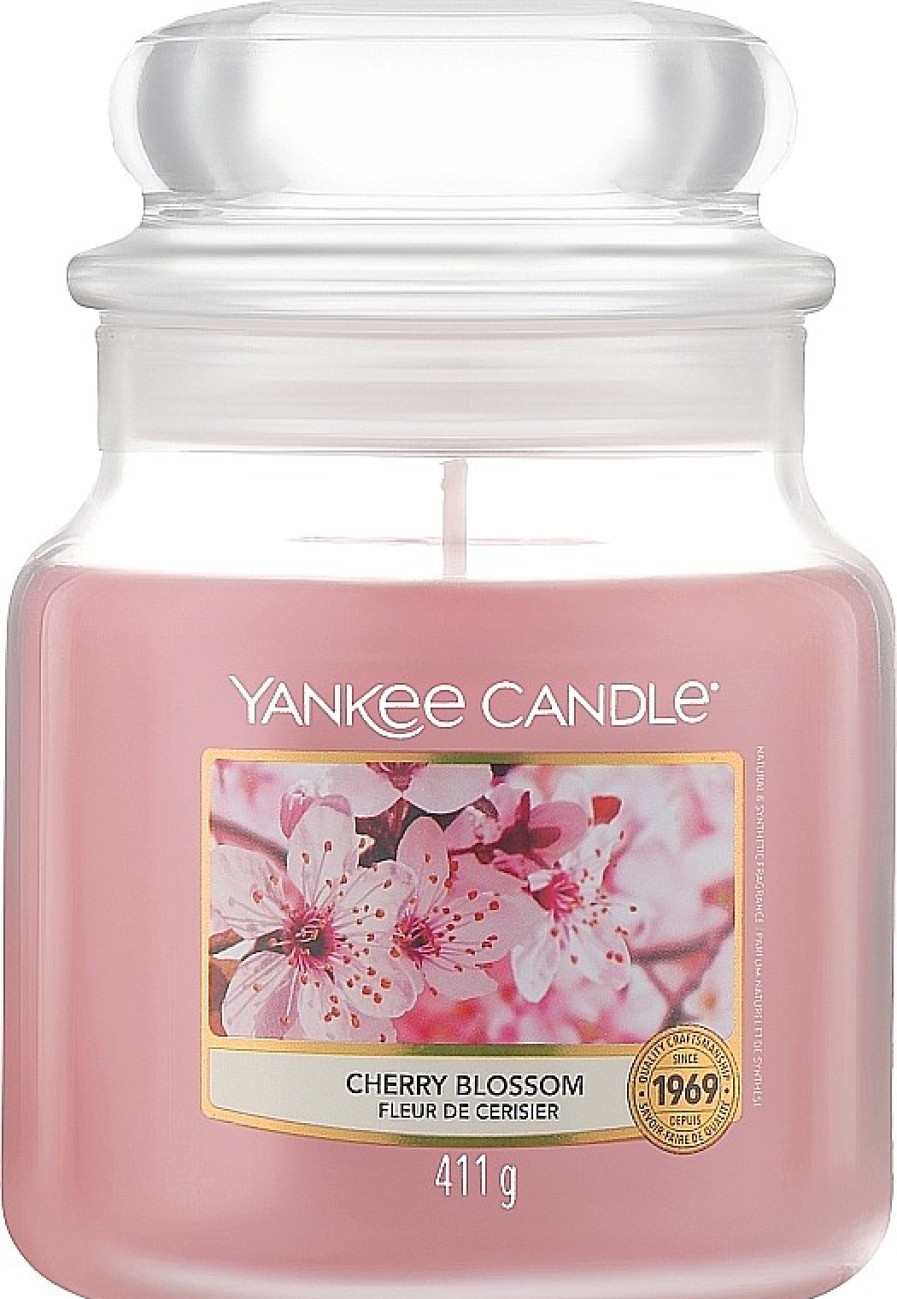 Yankee Candle Vela En Tarro Con Aroma A Cereza Y Jazm N Velas Y Perlas Arom Ticas