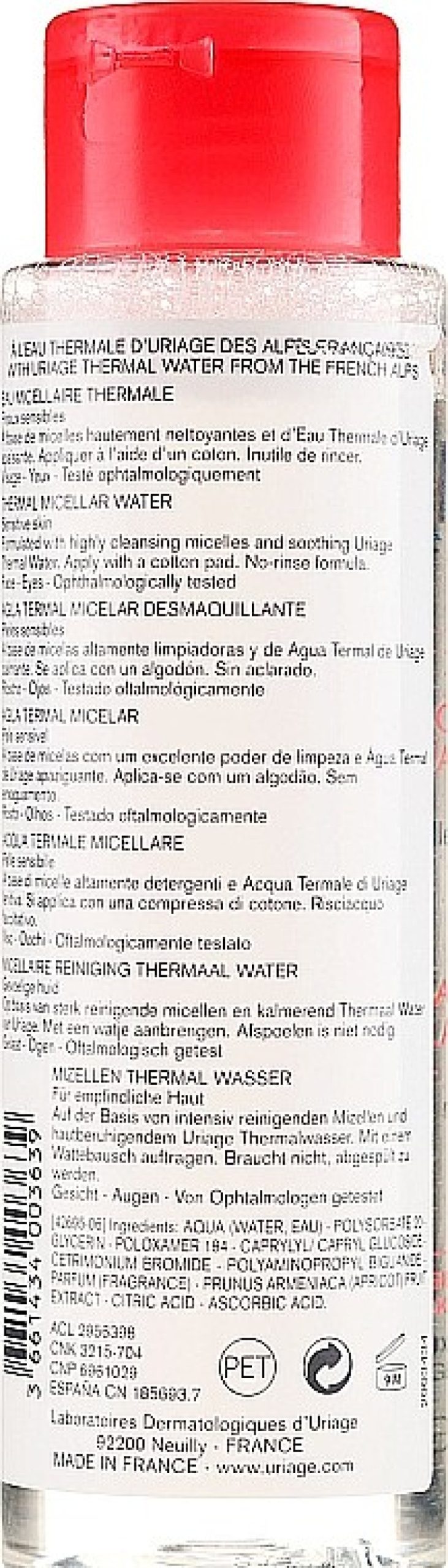 Uriage Agua Micelar Con Agua Termal De Uriage Para Rostro Y Ojos Aguas Micelares