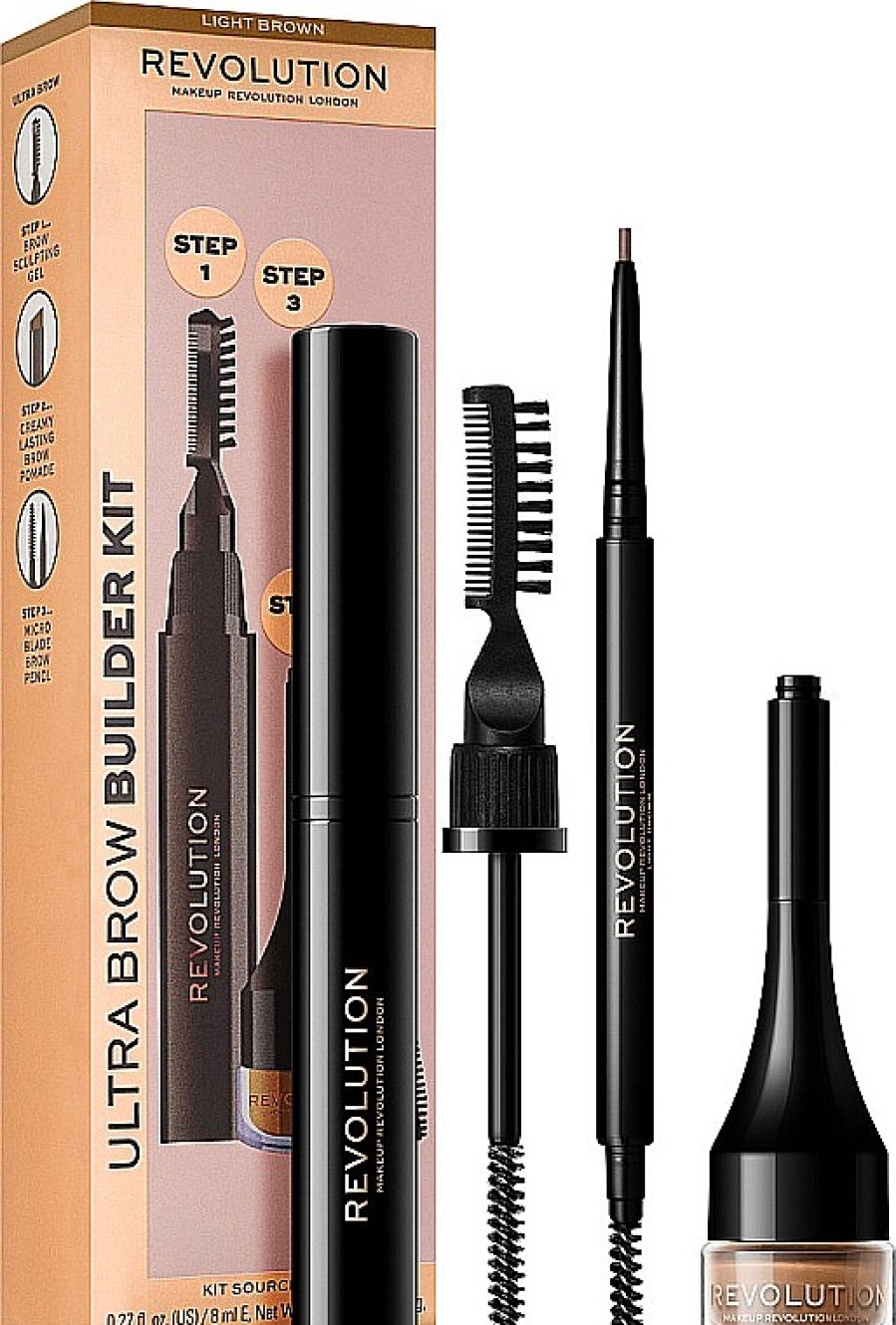 Makeup Revolution Makeup Revolution Ultra Brow Builder Kit L Pices De Cejas