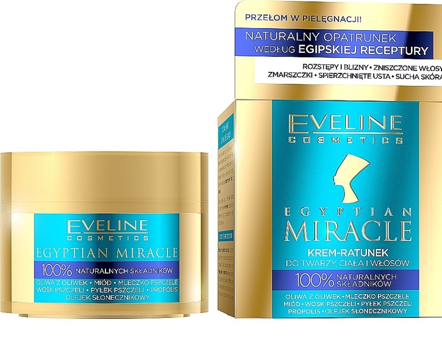 Eveline Cosmetics Crema Para Rostro, Cuerpo Y Cabello Con Extracto De Prop Leo Y Aceite De Oliva Cremas