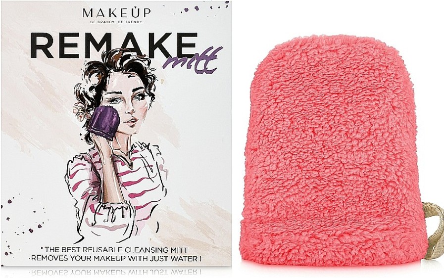 MAKEUP Guante Desmaquillante, Coral Guantes