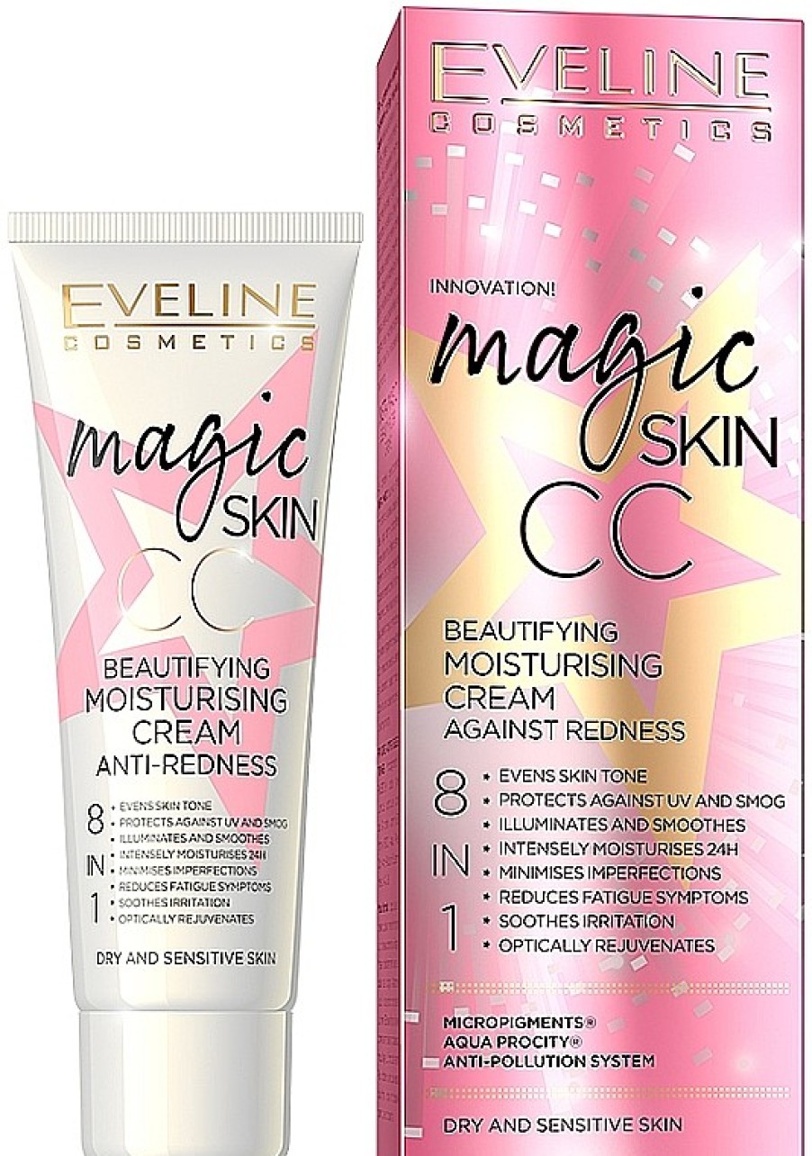 Eveline Cosmetics Crema Antirojeces Para Pieles Secas Y Sensibles Con Micropigmentos Cremas Cc