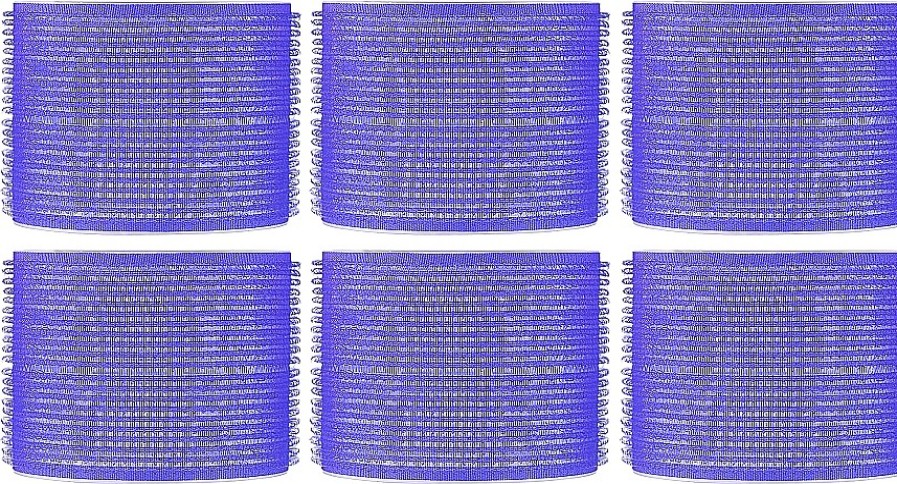 Comair Rulos De Velcro, Color Azul Aciano, Di . 78 Mm Rulos