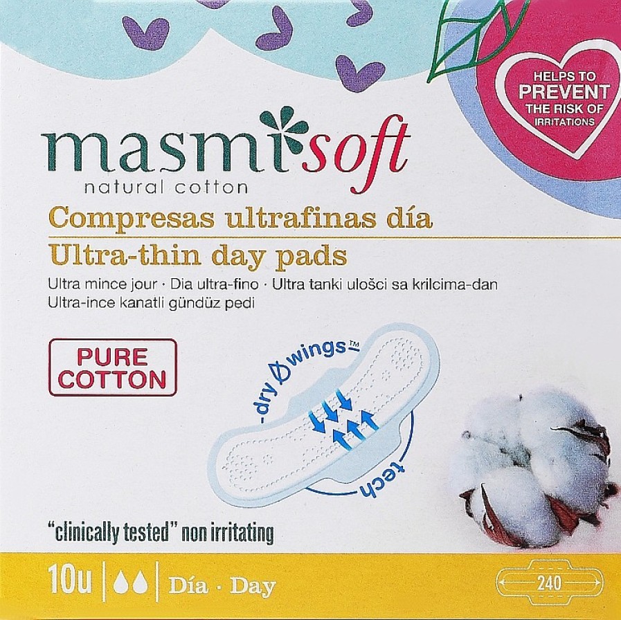 Masmi Compresas Ultrafinas Con Alas Compresas Y Salvaslips