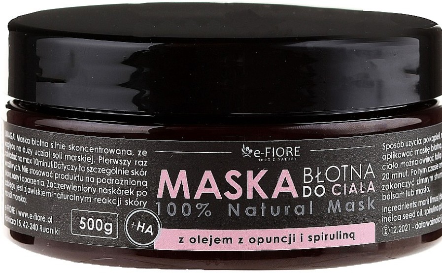 E-Fiore Mascarilla Corporal De Barro Con Espirulina Y Aceite De Nopal Mascarillas Corporales