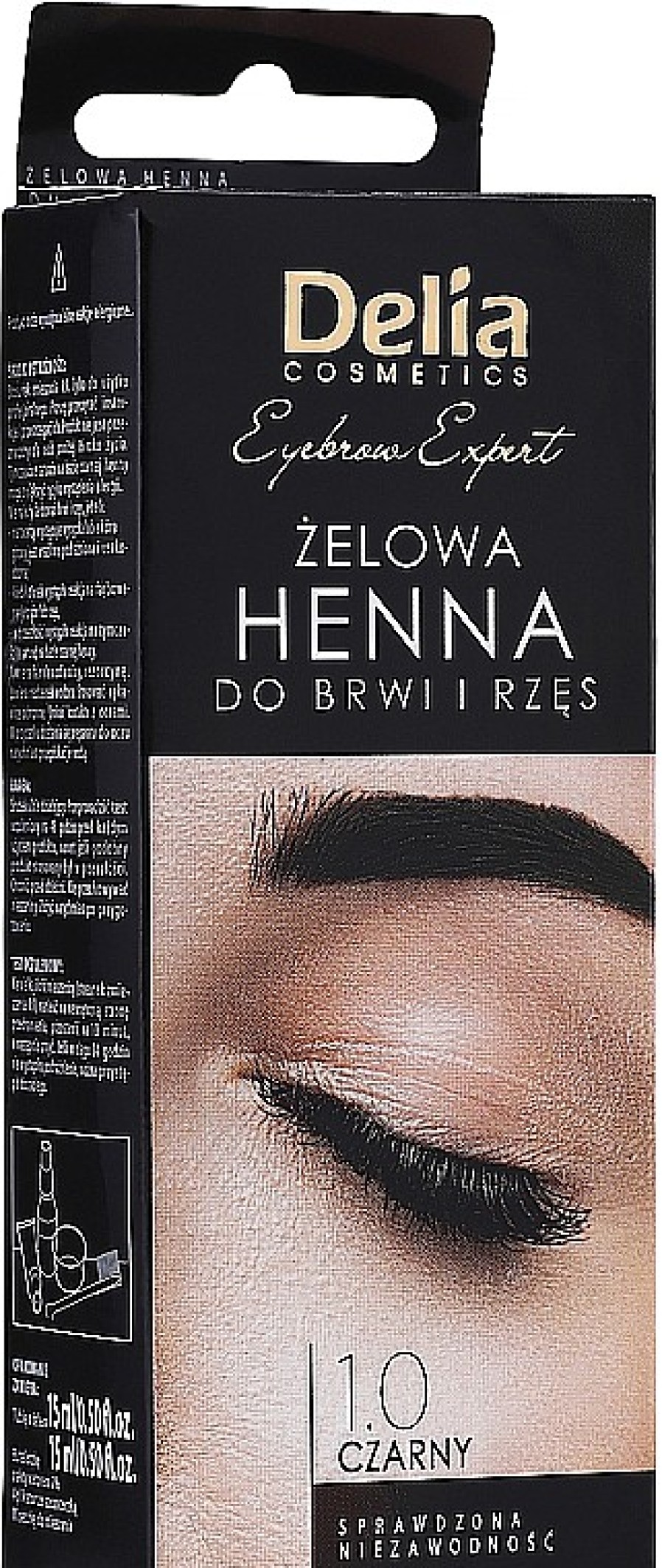 Delia Delia Eyebrow Tint Gel Procolor 1.0 Black Tintes Para Cejas Y Pesta As