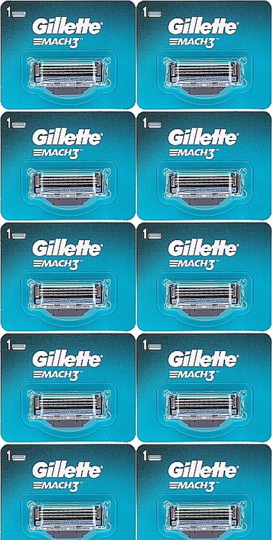 Gillette Recambios De Cuchillas, 10Uds Recambios De Cuchillas