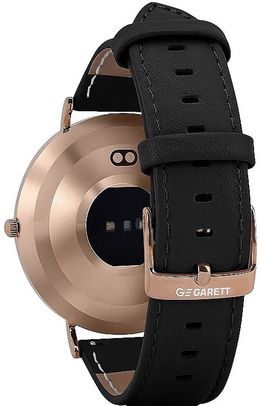 Garett Smartwatch Con Correa De Cuero, Color Dorado Con Negro Smartwatches