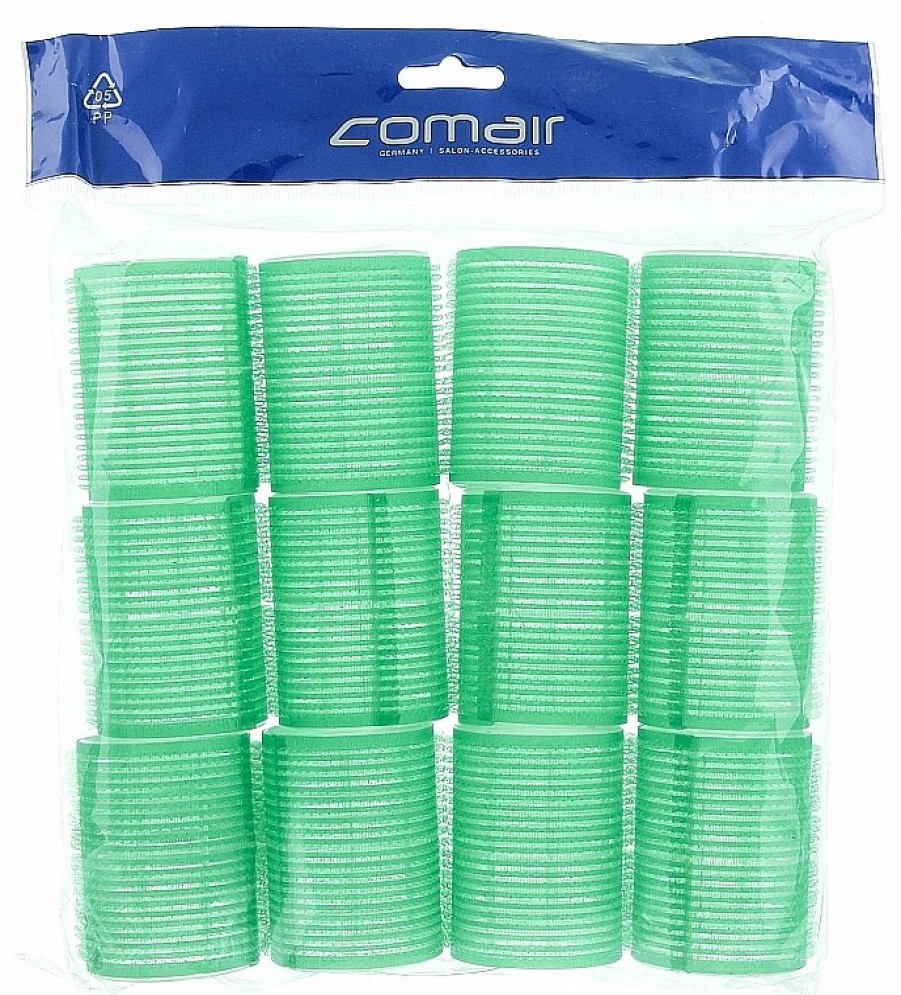 Comair Rulos De Velcro, Color Verde, Di . 48 Mm Rulos