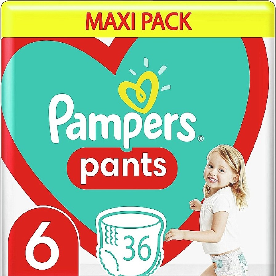 Pampers Pa Ales Braguita, Pants, Talla 6, 15 Kg, 36 Uds. Pa Ales