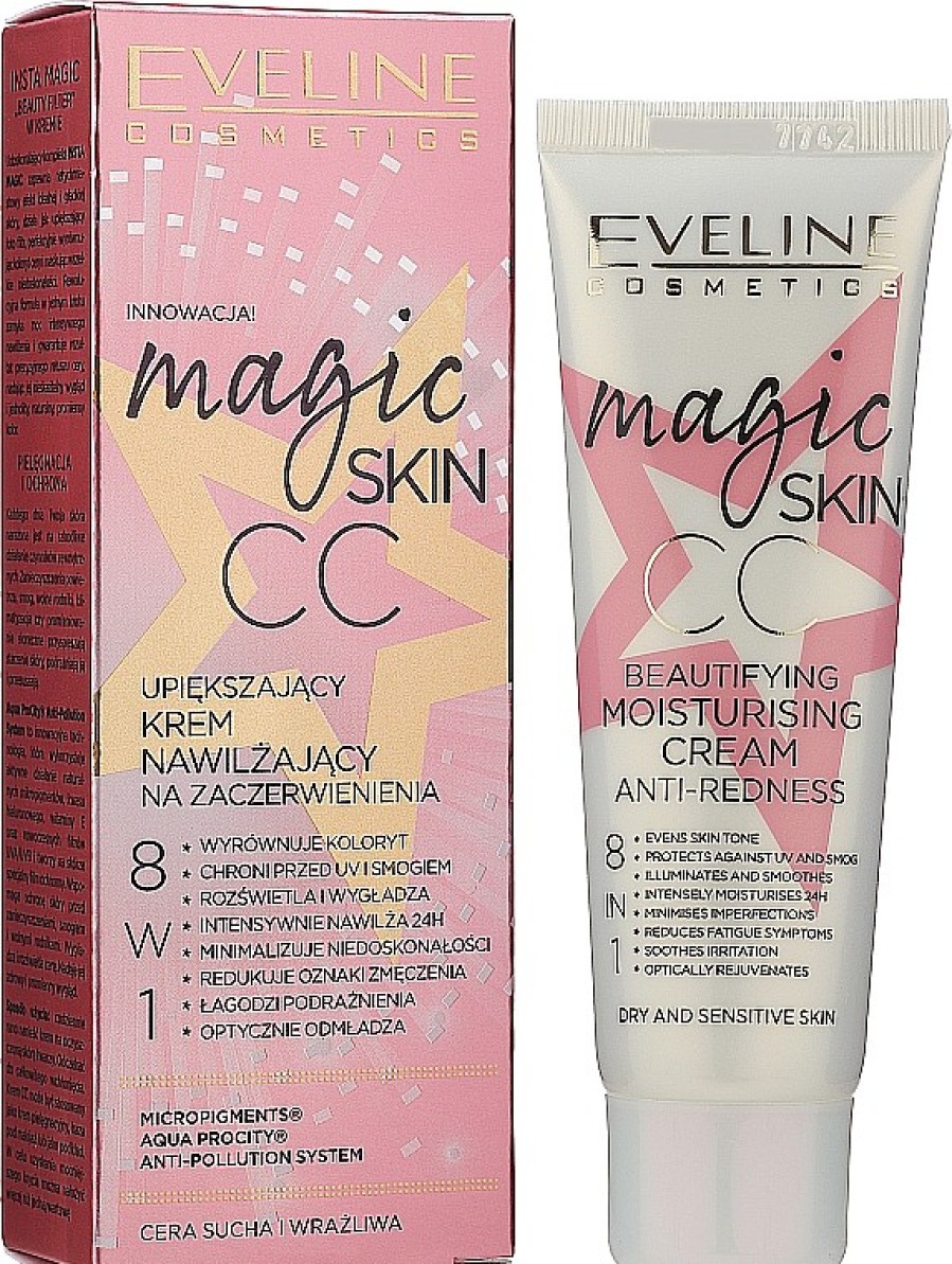 Eveline Cosmetics Crema Antirojeces Para Pieles Secas Y Sensibles Con Micropigmentos Cremas Cc