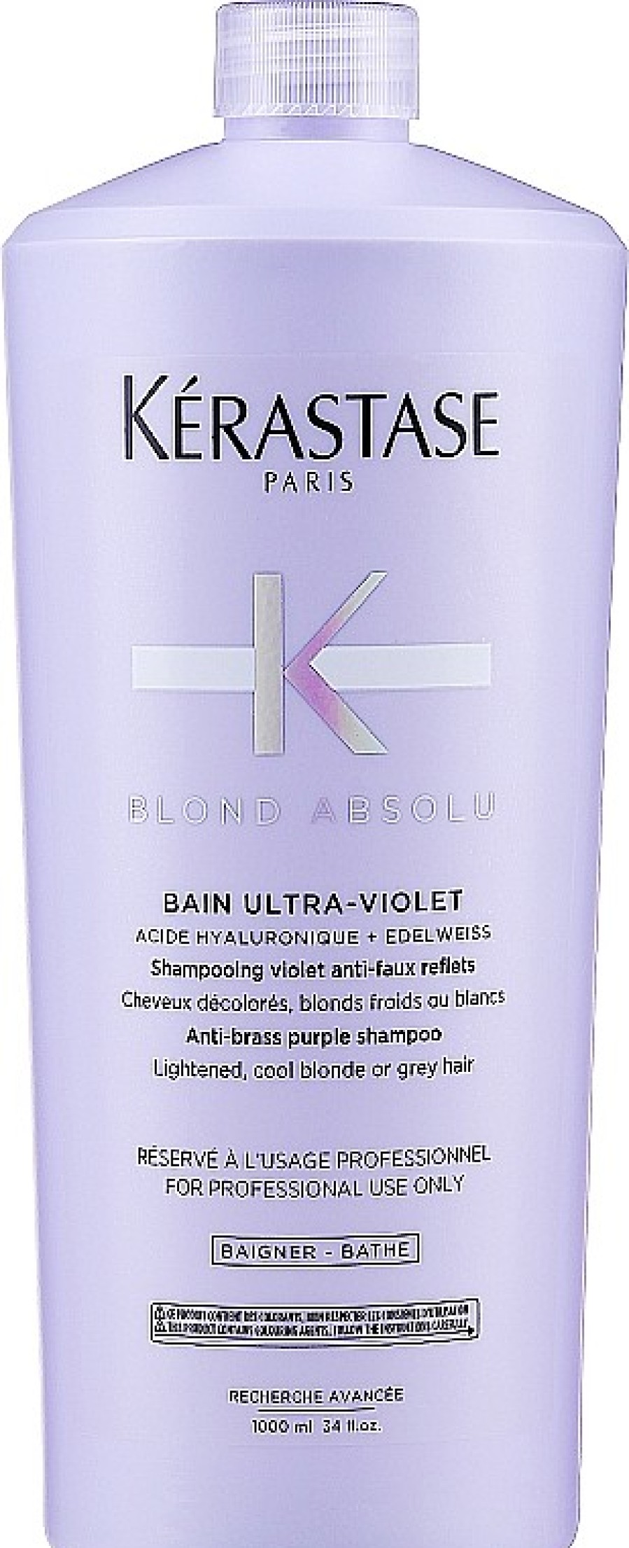 Kerastase Champ Violeta Neutralizador De Tonos Amarillos Con Flor De Edelweiss Y Cido Hialur Nico Pelo Rubio