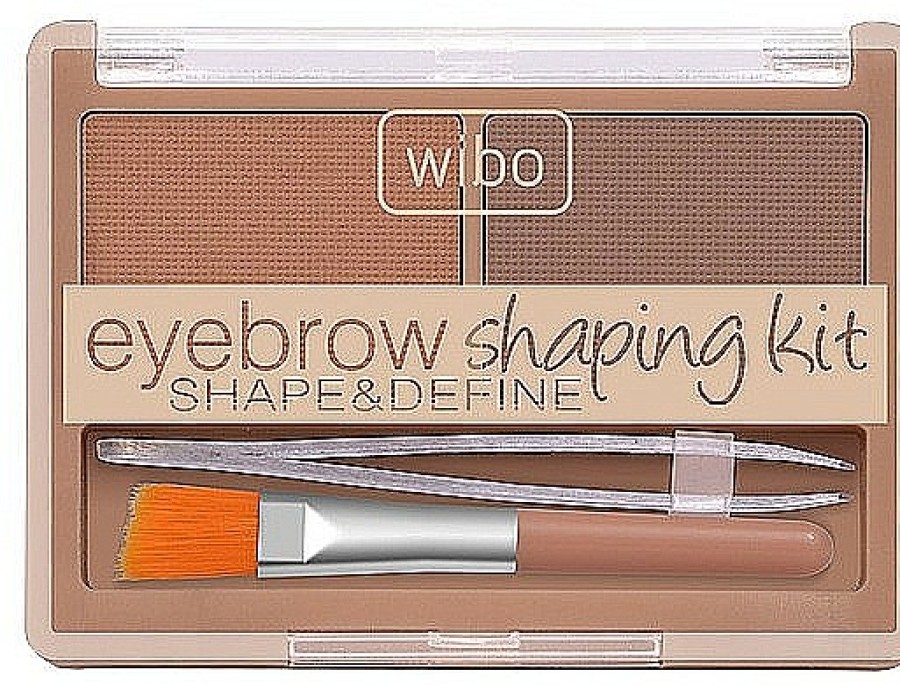 Wibo Set Para Cejas (Gel De Cejas/1Ud. + Pinza De Depilar/1Ud. + Cepillo/1Ud.) Polvos De Cejas