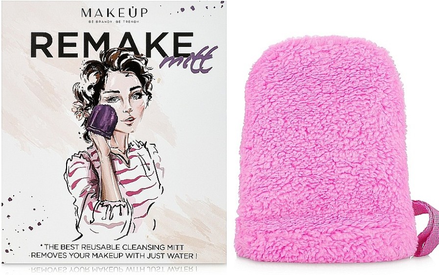 MAKEUP Guante Desmaquillante, Rosa Guantes