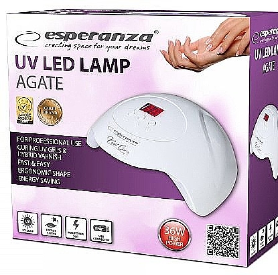 Esperanza L Mpara De Secado R Pido, Uv/Led, 36W Accesorios De Manicura Y Pedicura