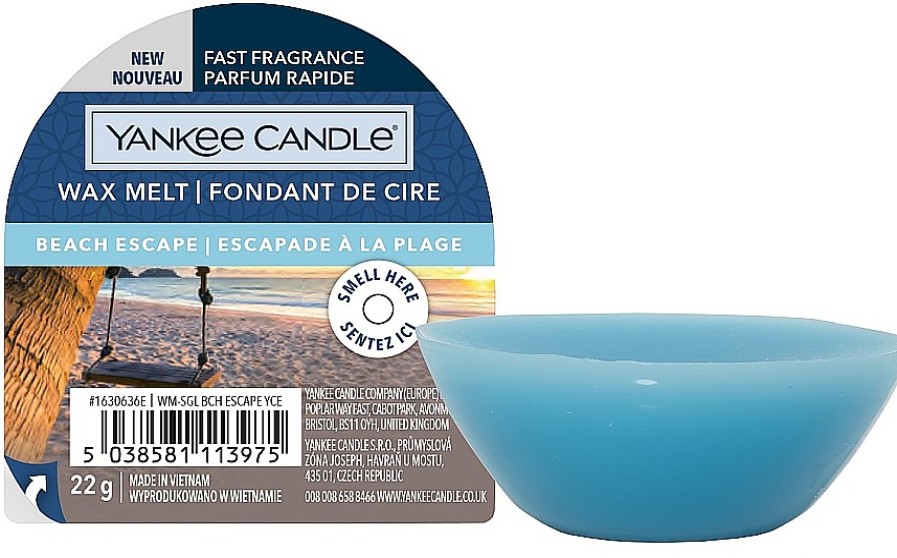 Yankee Candle Cera Arom Tica, Escapada A La Playa Ceras Arom Ticas