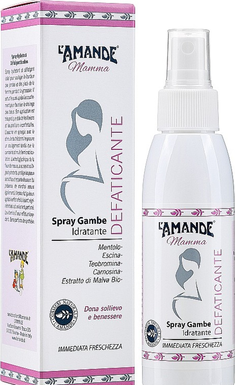 L'Amande Spray Relajante De Pies Para Mujeres Embarazadas Con Extracto Glic Rico De Flor De Malva Sprays