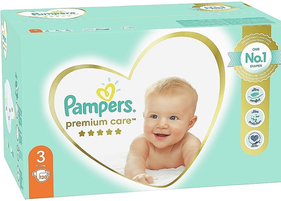 Pampers Pa Ales, Pampers Premium Care, Talla 3 (6-10 Kg), 120 Uds. Pa Ales