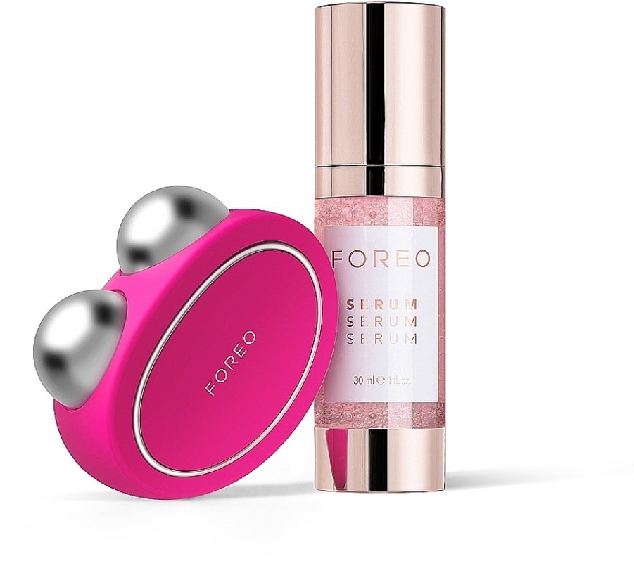 Foreo Dispositivo Facial De Masaje Reafirmante Con Microcorrientes, Color Rosa Fucsia Cepillos De Limpieza Facial