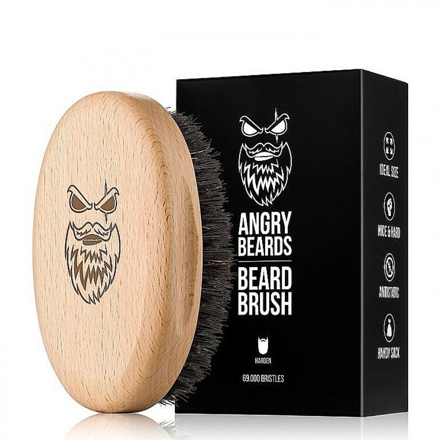 Angry Beards Cepillo De Barba De Madera Peines Y Cepillos