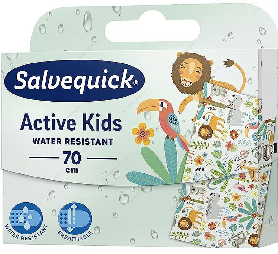 Salvequick Tiritas Para Ni Os Resistentes Al Agua, 70 Cm Ap Sitos