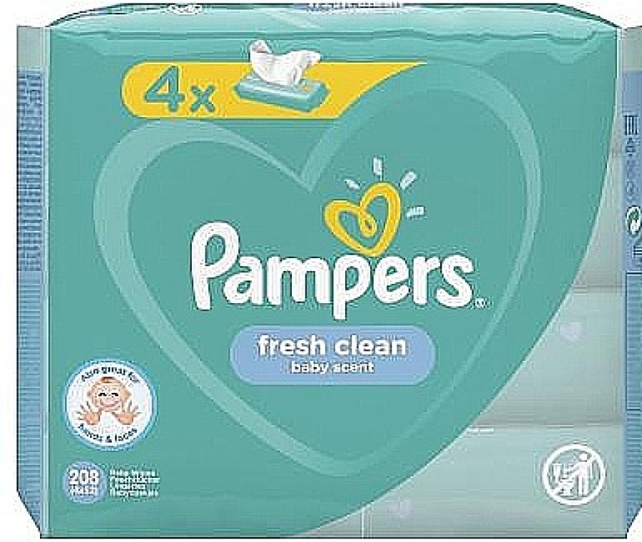 Pampers Toallitas H Medas Para Beb S Baby Fresh Clean 4X52 Uds. Toallitas