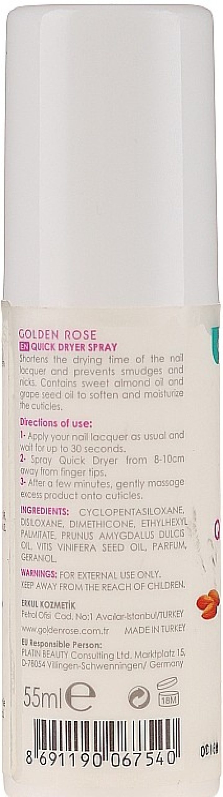 Golden Rose Spray Secante De U As Con Aceite De Almendras Dulces Secantes De U As