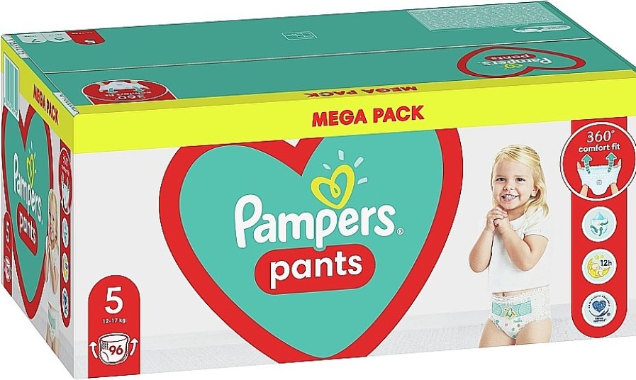 Pampers Pa Ales Braguita, Pants, Talla 5, 12-17 Kg, 96 Uds. Pa Ales