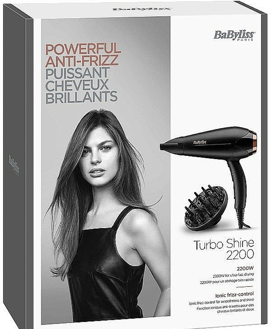 BaByliss Secador De Pelo I Nico Turbo, 2200W Secadores, Rizadores Y Planchas