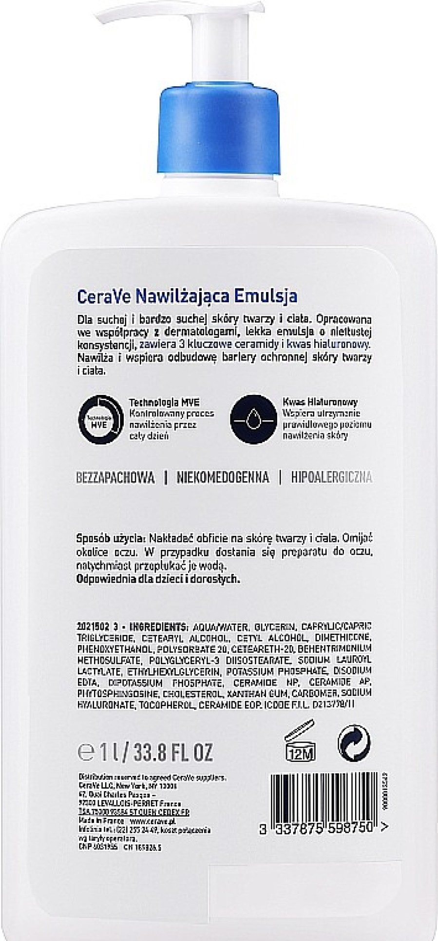 CeraVe Loci N Hidratante Para Rostro Y Cuerpo Con Cido Hialur Nico Nutrici N