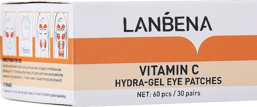 Lanbena Parches De Hidrogel Para Contorno De Ojos Con Vitamina C Tonificaci N