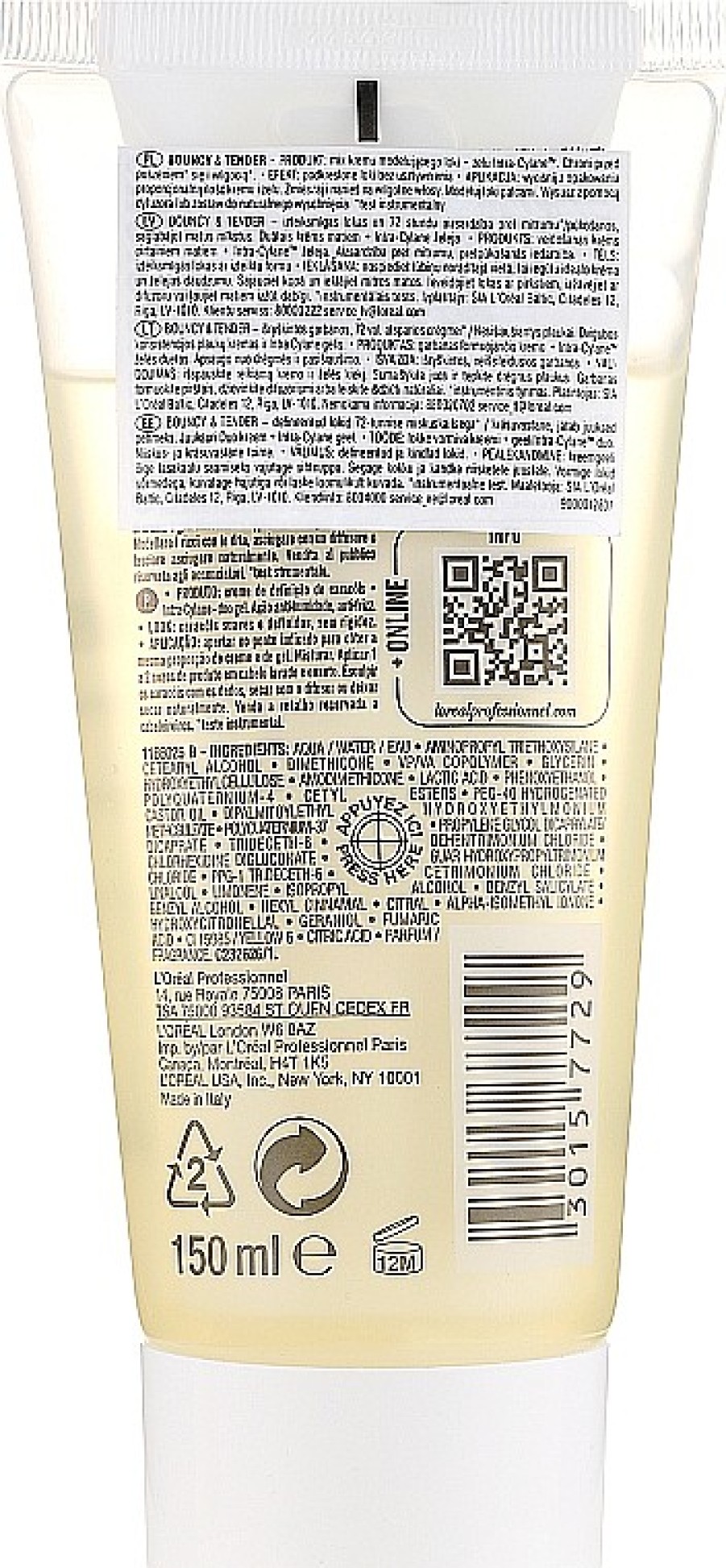 L'Oreal Professionnel Gel-Crema Definidora De Rizos Antihumedad, Fijaci N Suave Cremas