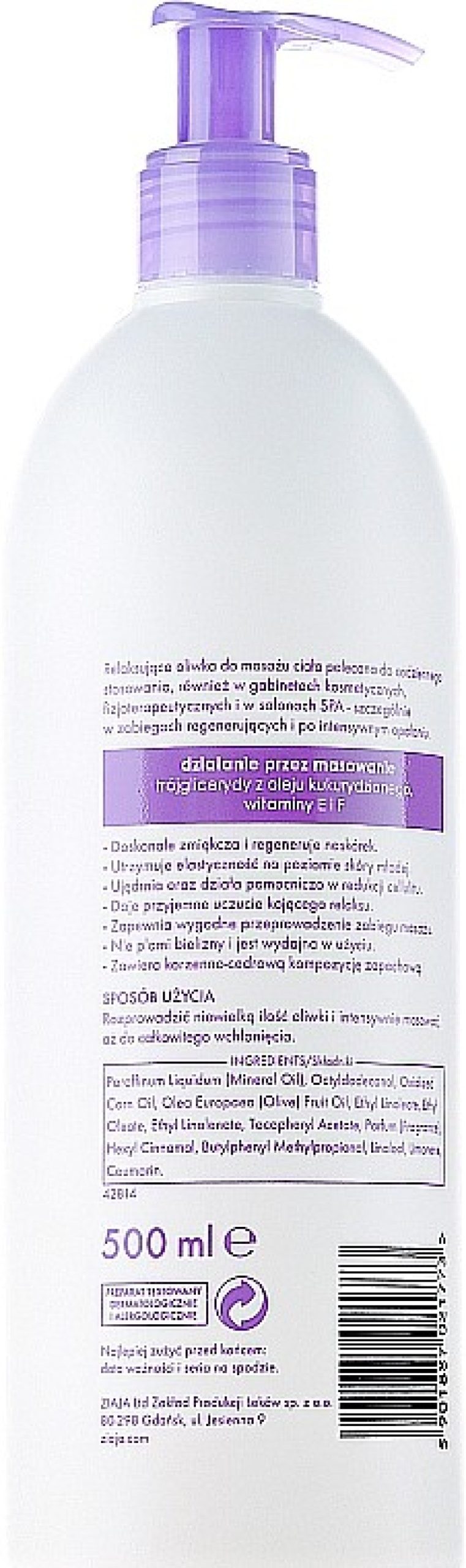 Ziaja Aceite De Masaje Relajante Con Oliva Aceites De Masaje