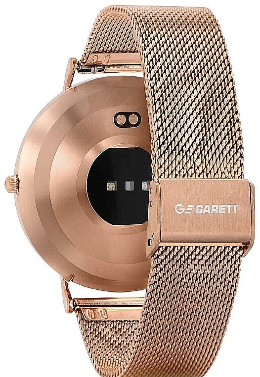 Garett Smartwatch Para Mujer Con Correa De Color Oro Rosa Smartwatches