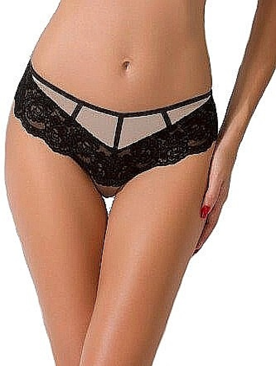 Passion Braguita, Antonina Thong Negro Y Beige Bragas