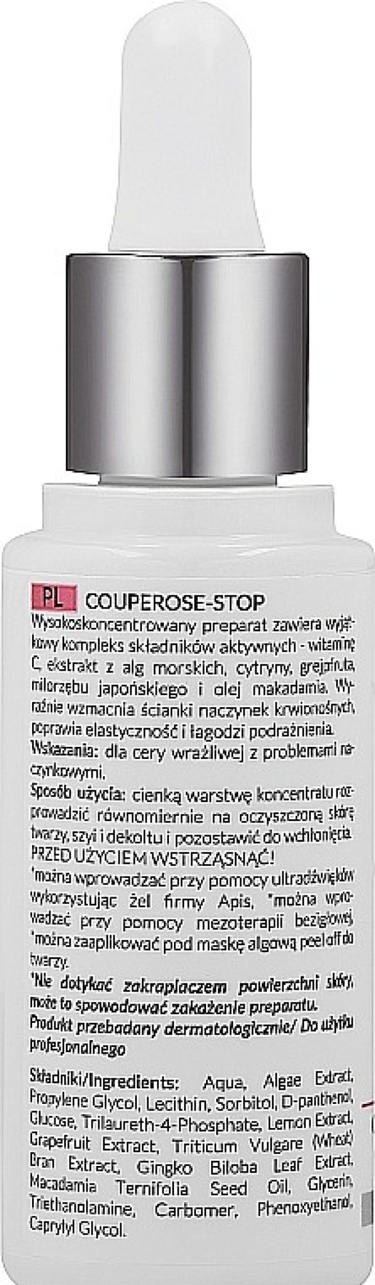 Bielenda Professional Concentrado Facial Anticuperosis Con Vitamina C, Extracto De Lim N Y Aceite De Macadamia Concentrados