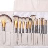 Lewer Set Brochas Y Pinceles De Maquillaje En Funda, 24Uds. Accesorios De Maquillaje